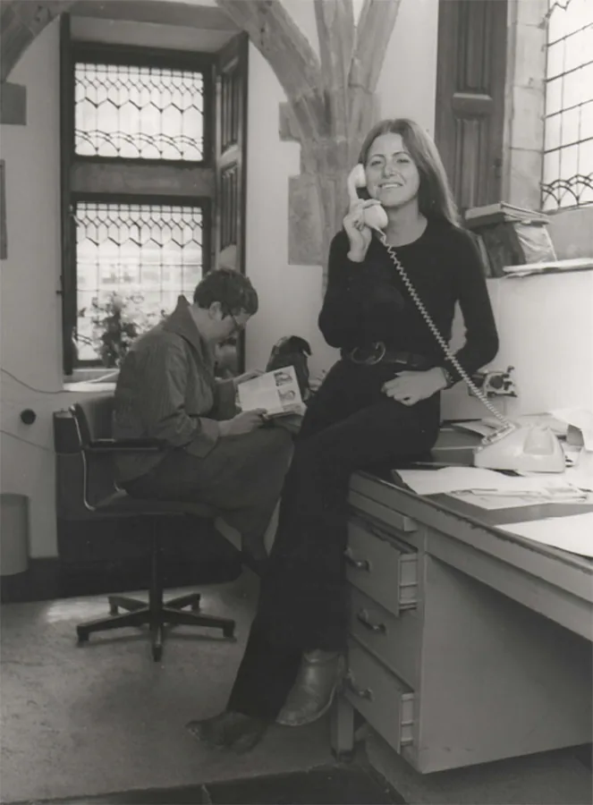 Archieffoto uit 1971: het festivalbureau