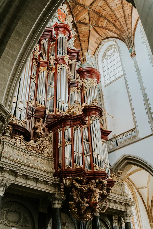 Het Christian Müller-orgel uit 1738 in de Grote of St.-Bavokerk